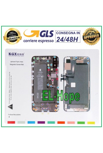 ISCREWS PAD MAGNETIC MAT ILLUSTRATED APPLE IPHONE 11 PRO MAX SCREW DISASSEMBLY