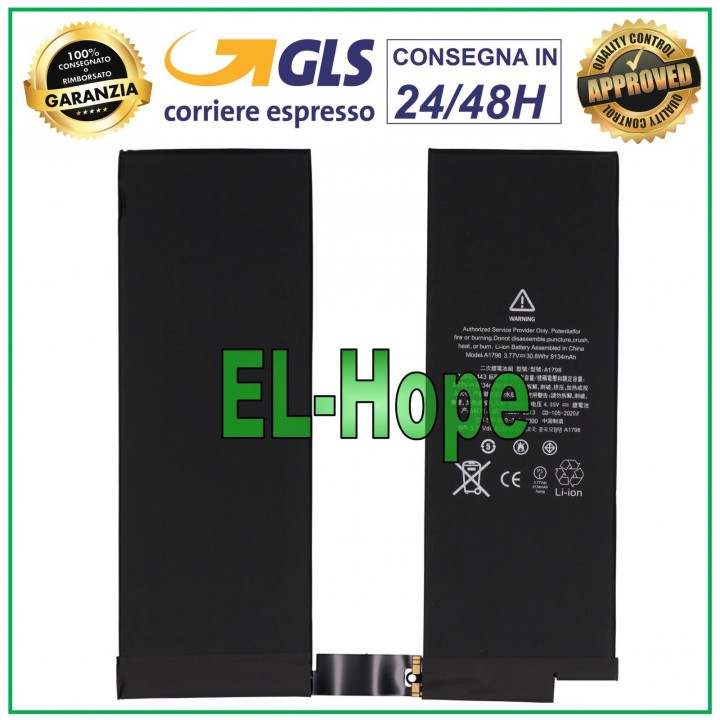 LI-ION REPLACEMENT BATTERY FOR APPLE IPAD PRO 10.5 A1701 A1709 A1798 8134 mAh