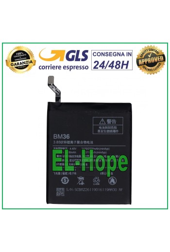 BATTERY BM36 FOR XIAOMI REDMI MI 5S 3100 mAh 3.85V EQUAL TO ORIGINAL