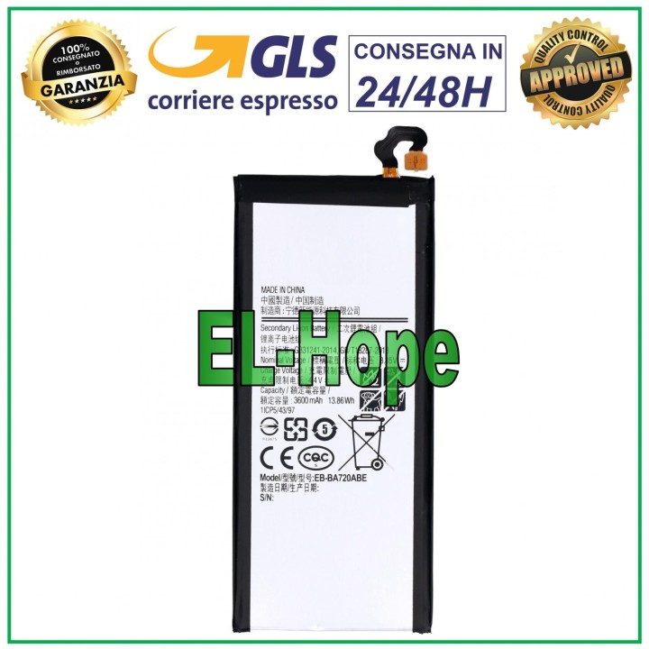 EB-BA720ABE BATTERY FOR SAMSUNG GALAXY A7 2017 SM-A720 F/FN 3600 mAh BATTERY
