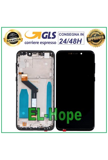 LCD DISPLAY FRAME FOR MOTOROLA MOTO ONE P30 PLAY XT1941 TOUCH SCREEN BLACK GLASS
