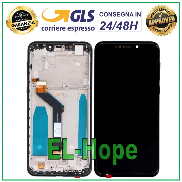 LCD DISPLAY FRAME FOR MOTOROLA MOTO ONE P30 PLAY XT1941 TOUCH SCREEN BLACK GLASS