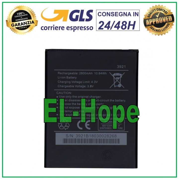 BATTERY 1ICP5/58/73 FOR WIKO LENNY 5 - ROBBY 2 BATTERY 2800 mAh BATTERY