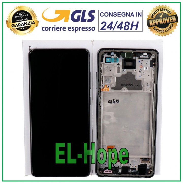 ORIGINAL LCD + TOUCH DISPLAY SAMSUNG A72 SM A725 A726 BLACK FRAME GH82-25541A