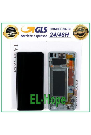 ORIGINAL LCD DISPLAY SAMSUNG GALAXY S10 SM-G973F TOUCH SCREEN PRISM GREEN GREEN