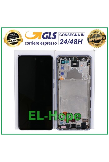 ORIGINAL LCD DISPLAY SERVICE SAMSUNG GALAXY A72 SM A725 A726 TOUCH FRAME PURPLE