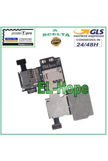 SIM + MICRO SD READER SAMSUNG GALAXY S4 GT-I9500 I9500 FLAT FLEX CARD READER