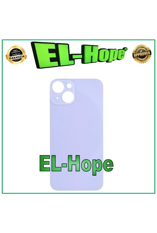 GLASS BACK BODY BATTERY COVER FOR IPHONE 14 BACK COVER BIG HOLE PURPLE