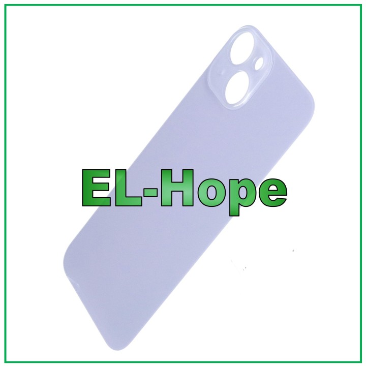 GLASS BACK BODY BATTERY COVER FOR IPHONE 14 BACK COVER BIG HOLE PURPLE