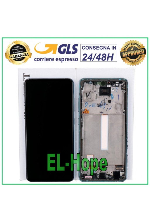 100% ORIGINAL TOUCH LCD DISPLAY SAMSUNG GALAXY A52 SM A525F A526B BLUE FRAME