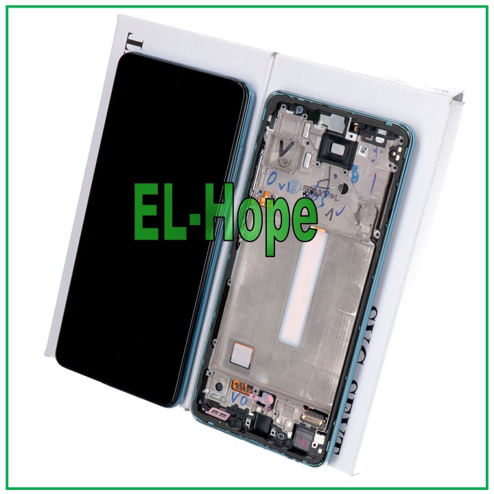 ORIGINAL TOUCH DISPLAY SAMSUNG GALAXY A52 SM A525F A526B BLUE FRAME GH82-25230B