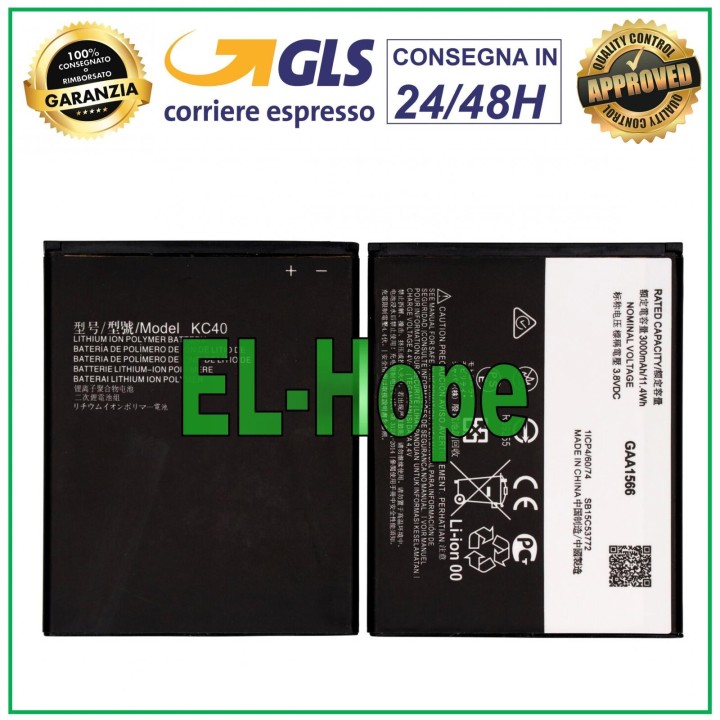 KC40 BATTERY FOR MOTOROLA MOTO E6 PLUS / E6S 1/CP4/60/74 3000 mAh
