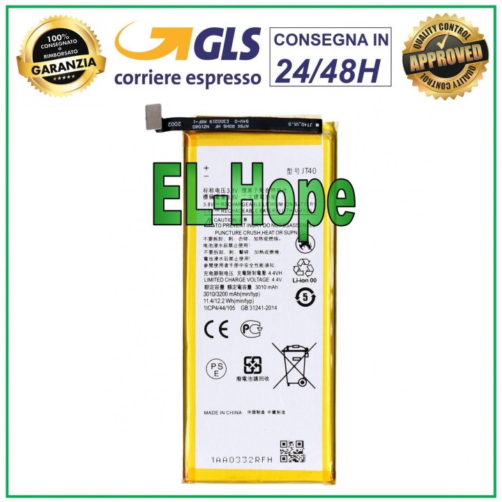 JT40 BATTERY FOR MOTOROLA MOTO G6 PLUS BATTERY LITHIUM BATTERY 3200 mAh