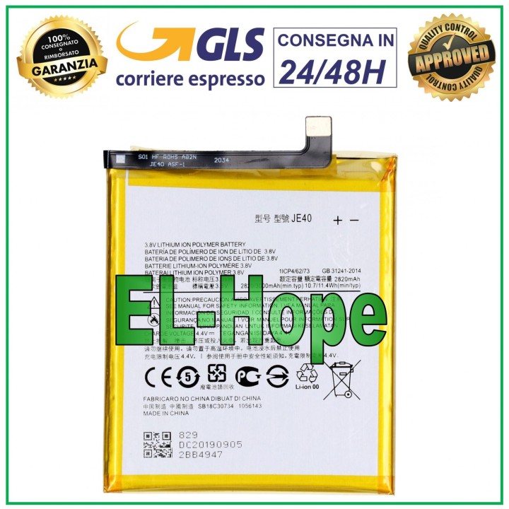 JE40 BATTERY FOR MOTOROLA MOTO ONE P30 PLAY XT1941 G7 Play XT1942