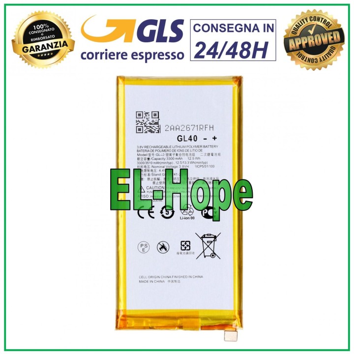 GL40 BATTERY FOR MOTOROLA MOTO Z PLAY XT1635 BATTERY 3510 mAh
