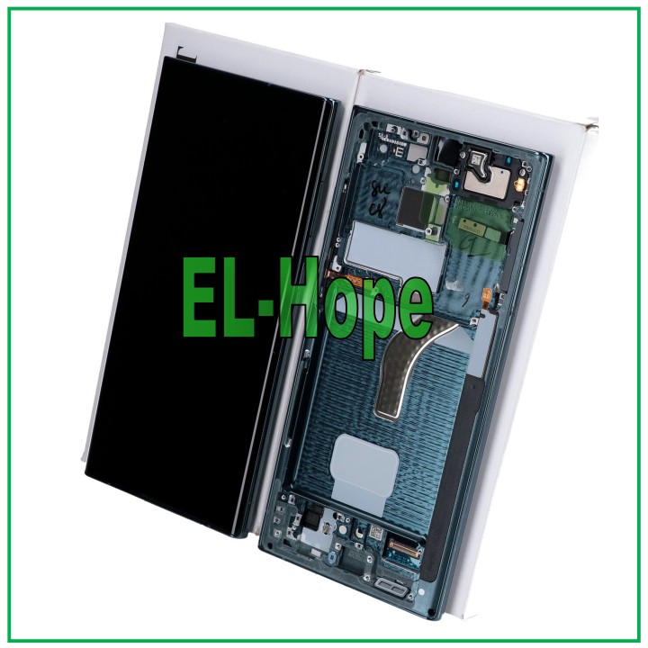 ORIGINAL FRAME DISPLAY SAMSUNG S22 ULTRA SM-S908 TOUCH GREEN GREEN GH82-27488D