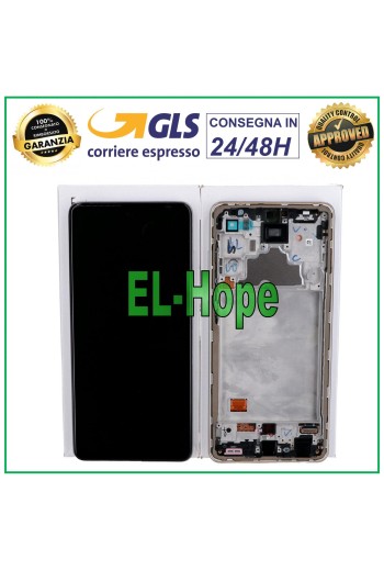 ORIGINAL SERVICE LCD DISPLAY SAMSUNG GALAXY A72 SM-A725 4G TOUCH FRAME WHITE