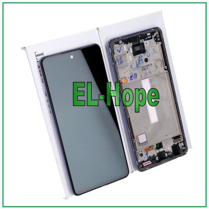 ORIGINAL TOUCH LCD DISPLAY SAMSUNG A52 SM A525F A526B PURPLE FRAME GH82-25229C