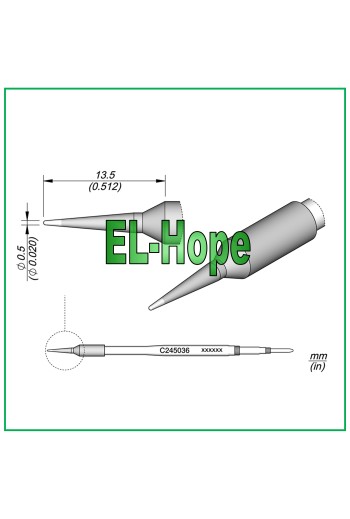 CARTRIDGE S1 C245036 JBC CARTRIDGE CONICAL 0.5mm ORIGINAL SOLDERING IRON TIP