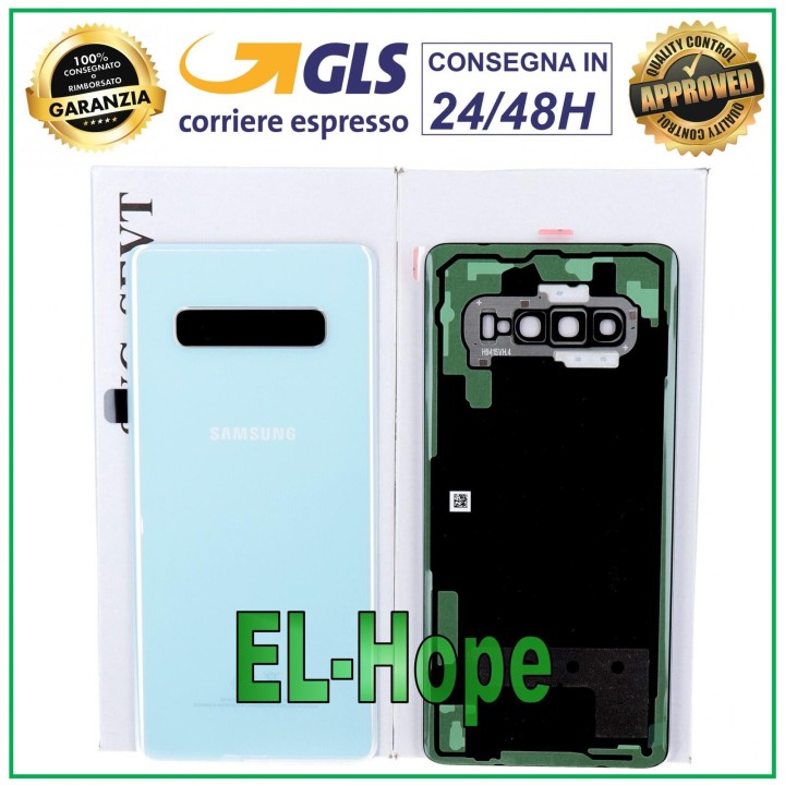 ORIGINAL SAMSUNG GALAXY S10 PLUS SM-G975 BATTERY COVER BACK COVER PRISM WHITE