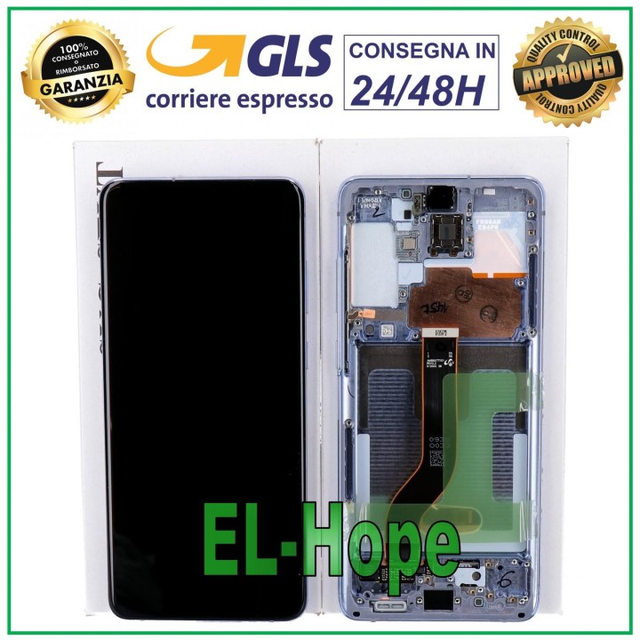 ORIGINAL FRAME DISPLAY SAMSUNG S20+ PLUS SM-G985 G986 TOUCH PURPLE GH82-22134K