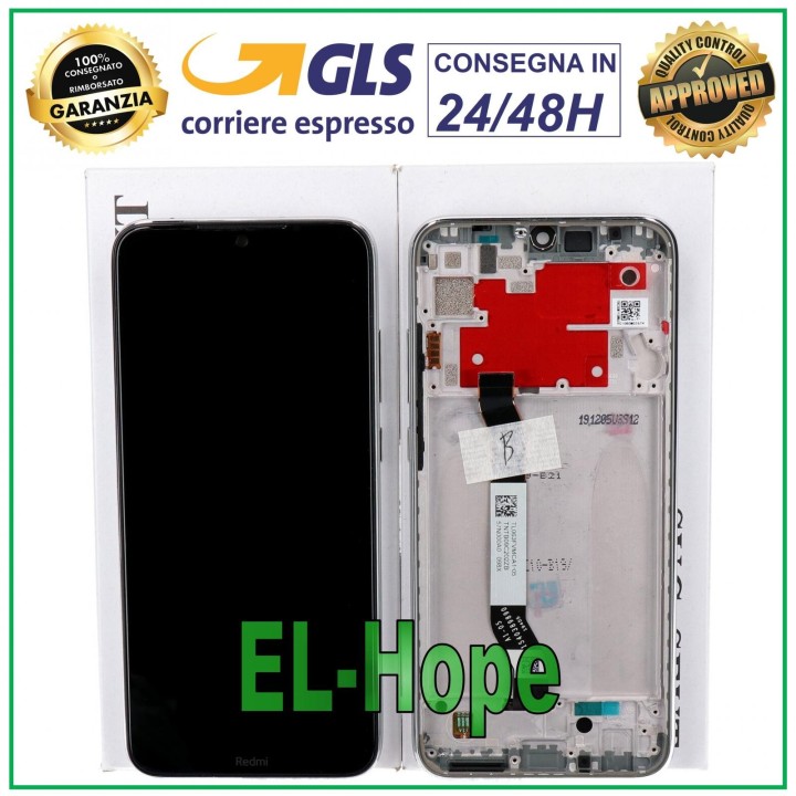 LCD DISPLAY + ORIGINAL FRAME XIAOMI REDMI NOTE 8T M1908C3XG TOUCH SCREEN WHITE
