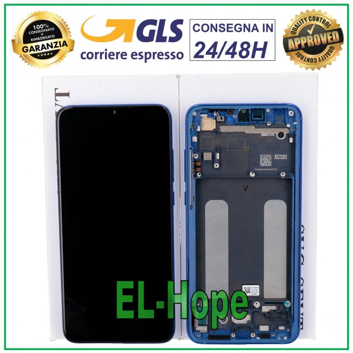 ORIGINAL LCD DISPLAY + FRAME XIAOMI MI 9 LITE M1904F3BG TOUCH SCREEN BLUE GLASS