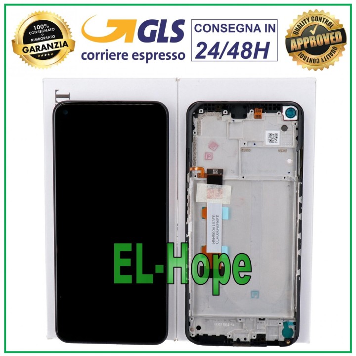 ORIGINAL FRAME LCD DISPLAY XIAOMI REDMI NOTE 9T / NOTE 9 5G M2007J22 TOUCH BLACK