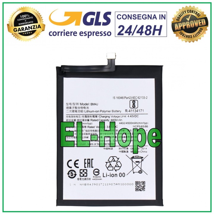 BATTERY BM4J FOR XIAOMI REDMI NOTE 8 PRO M1906G7G 4500 mAh EQUAL TO ORIGINAL