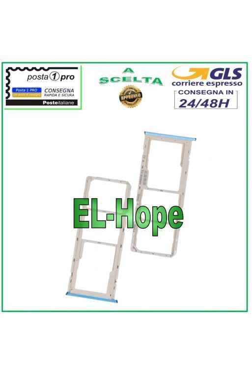 SLOT CARRIAGE SIM COMPARTMENT MICRO SD CARD FOR OPPO A15 CPH2185 / A15S CPH2179 BLUE