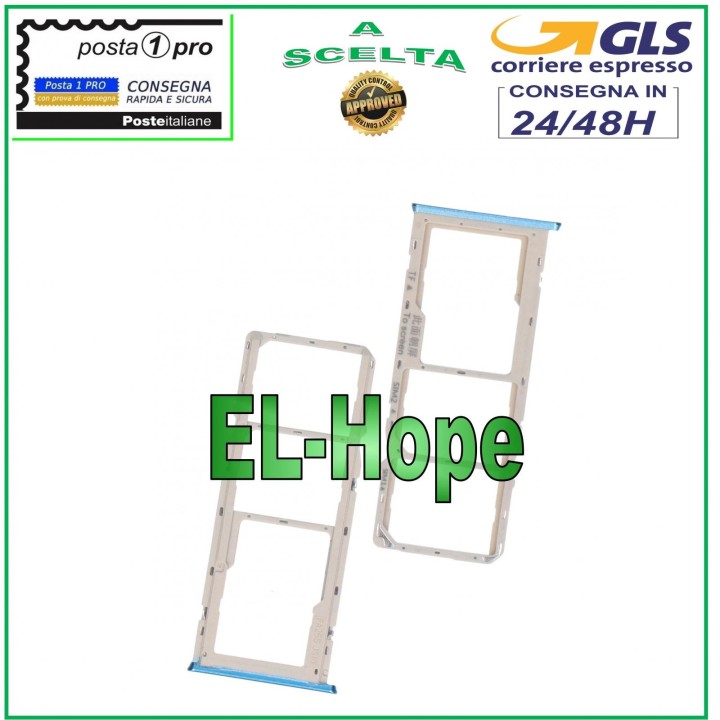 SLOT CARRIAGE SIM COMPARTMENT MICRO SD CARD FOR OPPO A15 CPH2185 / A15S CPH2179 BLUE