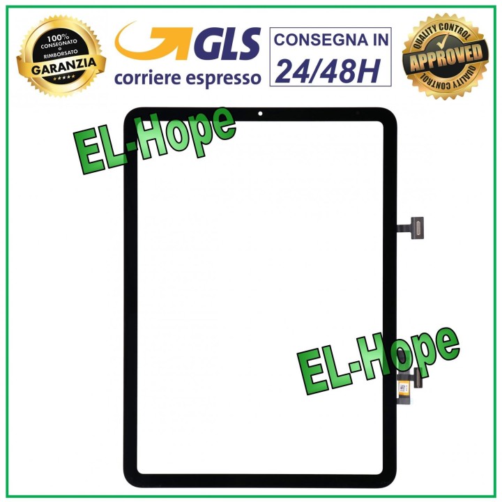 TOUCH SCREEN FOR APPLE IPAD 4 AIR A2072 A2316 A2324 A2325 DIGITIZER BLACK GLASS