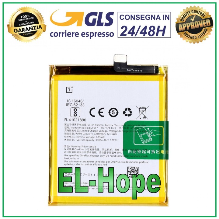 BLP657 BATTERY FOR ONEPLUS 6 A6000 A6003 3300 mAh ORIGINAL EQUAL BATTERY BATTERY