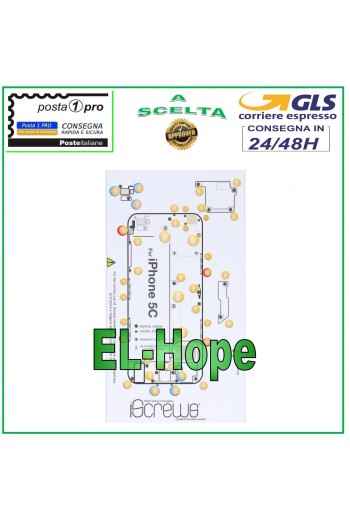 ISCREWS MAP SCREW HOUSING PAD ILLUSTRATED FOR DISASSEMBLY APPLE IPHONE 5C