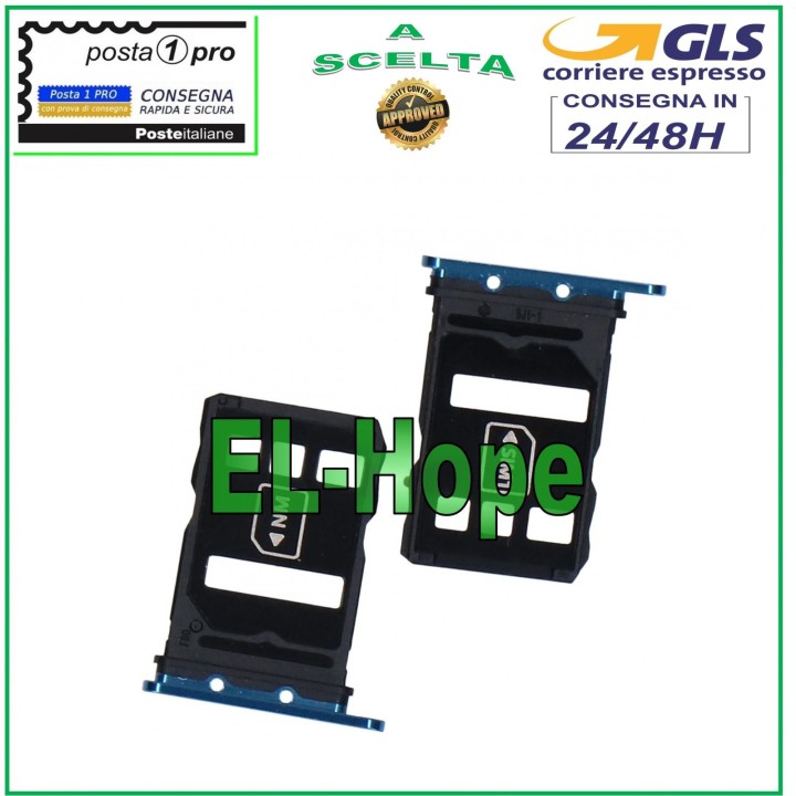 SLOT READER CART COMPARTMENT NANO SIM CARD FOR HUAWEI P40 ANA-LX9 LX4 NX9 BLUE