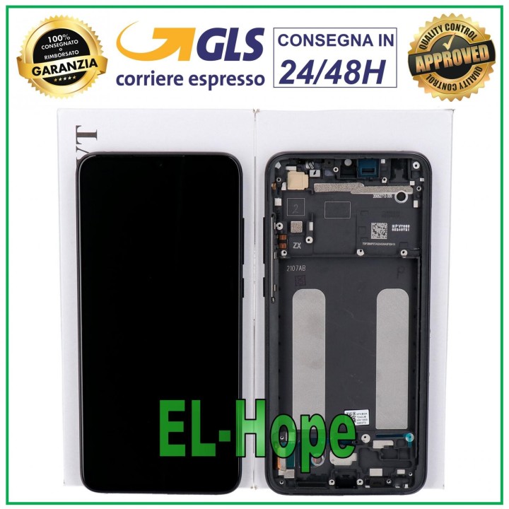ORIGINAL LCD DISPLAY + FRAME XIAOMI MI 9 LITE M1904F3BG TOUCH SCREEN BLACK GLASS