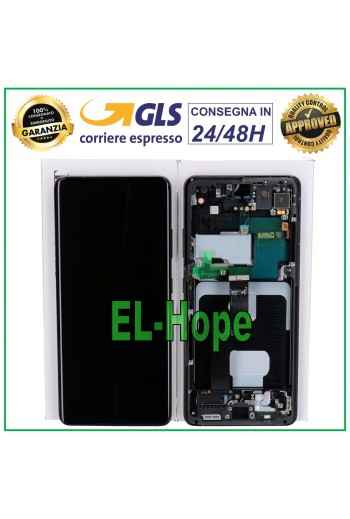 100% ORIGINAL LCD DISPLAY FRAME SAMSUNG GALAXY S21 ULTRA SM-G998 TOUCH BLACK