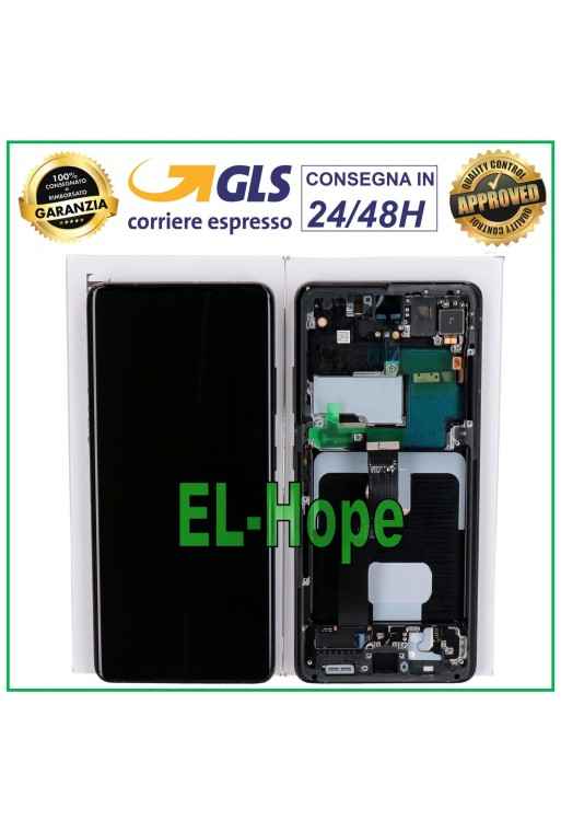 100% ORIGINAL LCD DISPLAY FRAME SAMSUNG GALAXY S21 ULTRA SM-G998 TOUCH BLACK