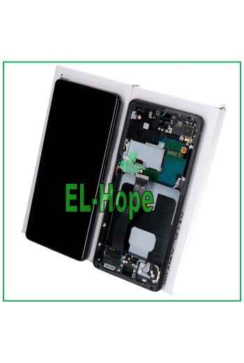 100% ORIGINAL LCD DISPLAY FRAME SAMSUNG GALAXY S21 ULTRA SM-G998 TOUCH BLACK