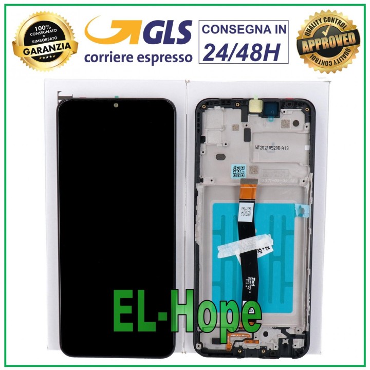 ORIGINAL FRAME DISPLAY SAMSUNG A22 2021 SM-A226 TOUCH SCREEN BLACK GH82-20694A