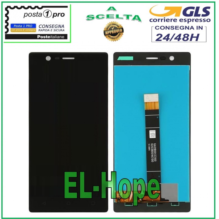 LCD DISPLAY FOR NOKIA 3 N3 TA 1032 1020 1028 TOUCH SCREEN GLASS BLACK SCREEN