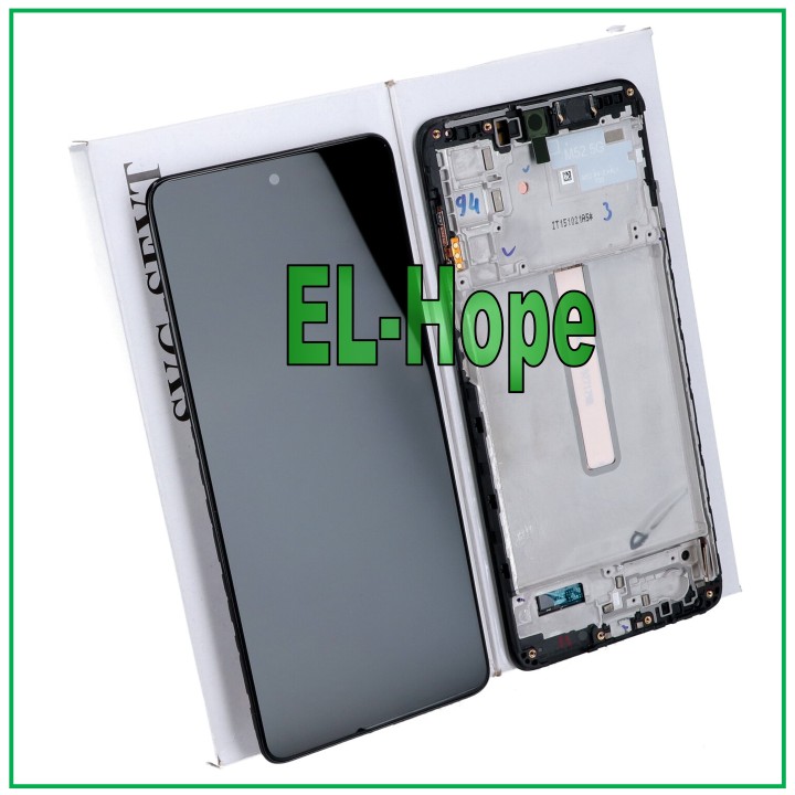 ORIGINAL TOUCH DISPLAY SAMSUNG M52S 2021 SM M526 M526B BLACK FRAME GH82-27091A