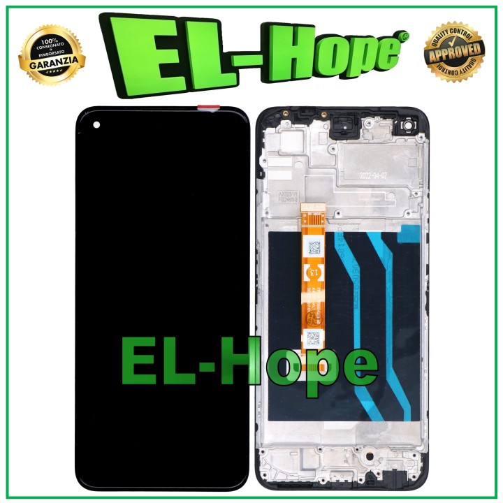 LCD DISPLAY + FRAME FOR OPPO A76 CPH2375 TOUCH SCREEN MONITOR GLASS BLACK