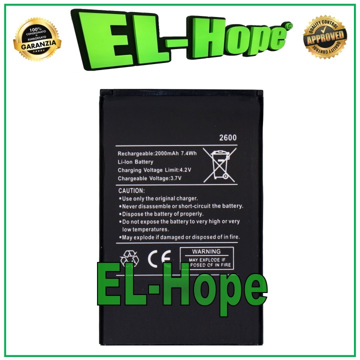 BATTERY FOR WIKO SUNNY 3 / LENNY 1 2 3 / JIMMY / RAINBOW 5030 2000 mAh BATTERY