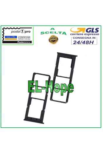 SLOT CARRIAGE COMPARTMENT NANO SIM CARD + MICRO SD SAMSUNG GALAXY A12 SM A125F BLACK