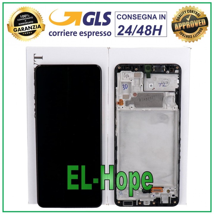 ORIGINAL FRAME DISPLAY SAMSUNG A32 SM-A325 F/FN TOUCH SCREEN BLACK GH82-25566A