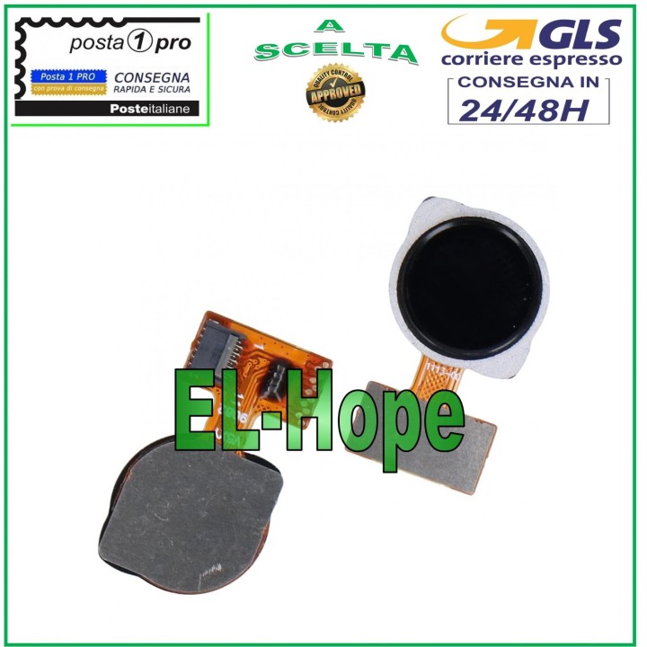 Home Button Fingerprint Sensor Xiaomi Redmi Note 7 / 7 Pro Black
