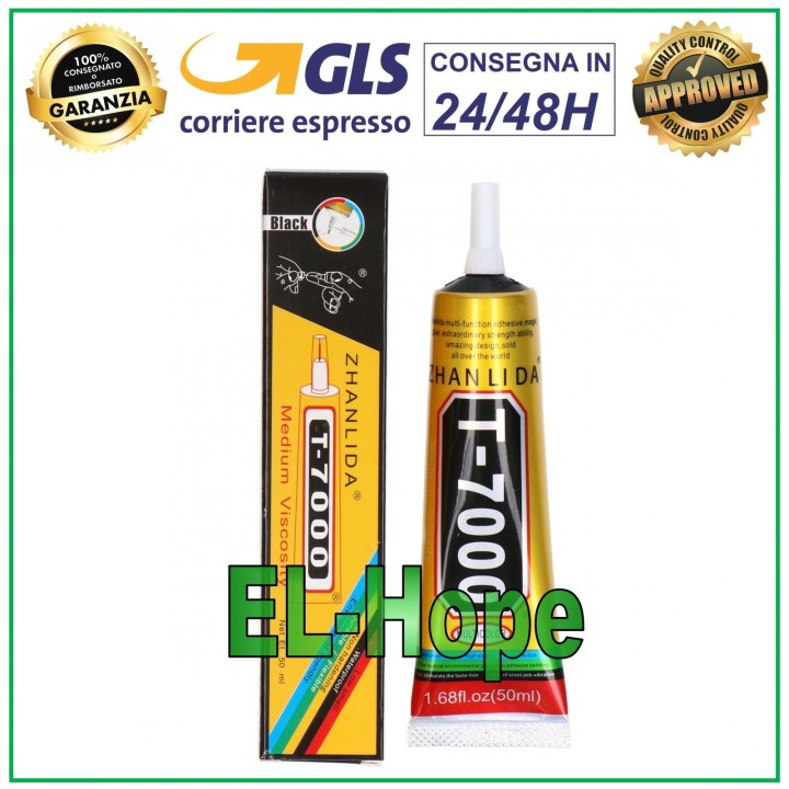 BLACK MULTIPURPOSE ADHESIVE GLUE T-7000 50 ML SMARTPHONE TOUCH DISPLAY REPAIR