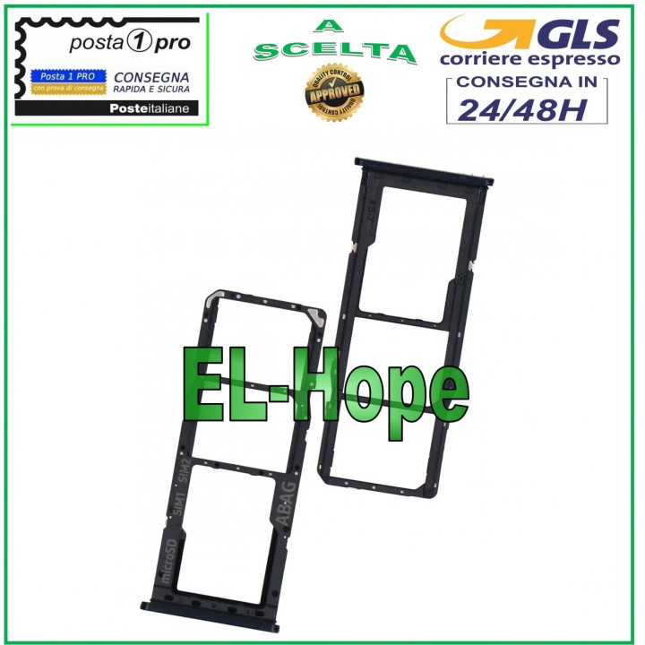 SLOT CARRIAGE COMPARTMENT NANO SIM CARD + MICRO SD SAMSUNG GALAXY A21S SM A217F BLACK