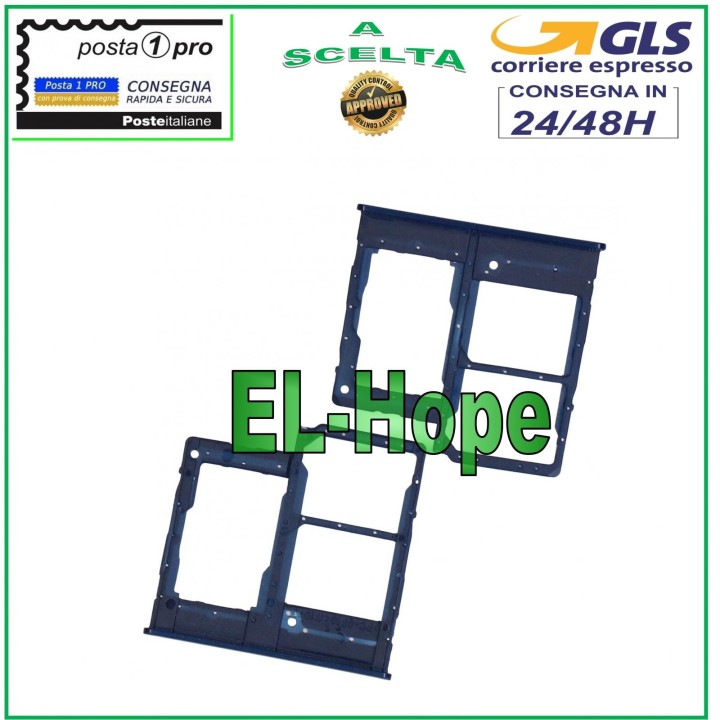 SLOT CART SIM CARD COMPARTMENT MICRO SD READER SAMSUNG GALAXY A20E SM A202F BLUE